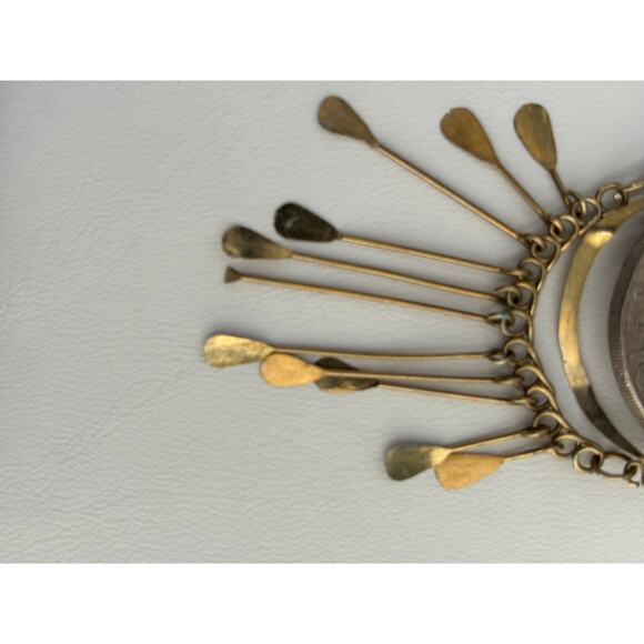 Silver Soles De Oro Peruvian Graduated Coin Necklace AS IS #64590 - Picture 9 of 9